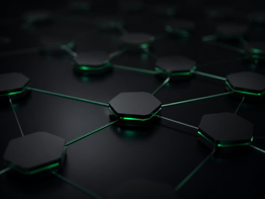 Abstract lattice representing the on-chain agent network